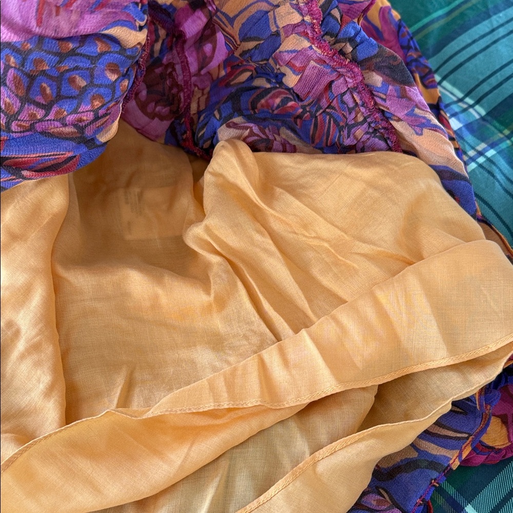 EUC FARM Rio fruit dream pleated long sleeve dress sz L - Picture 9 of 10